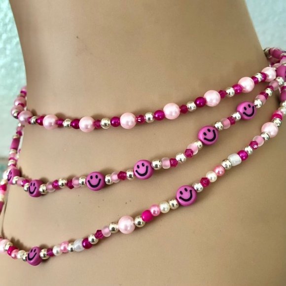 Triple Layer Choker Emoji Necklace - Picture 2 of 6